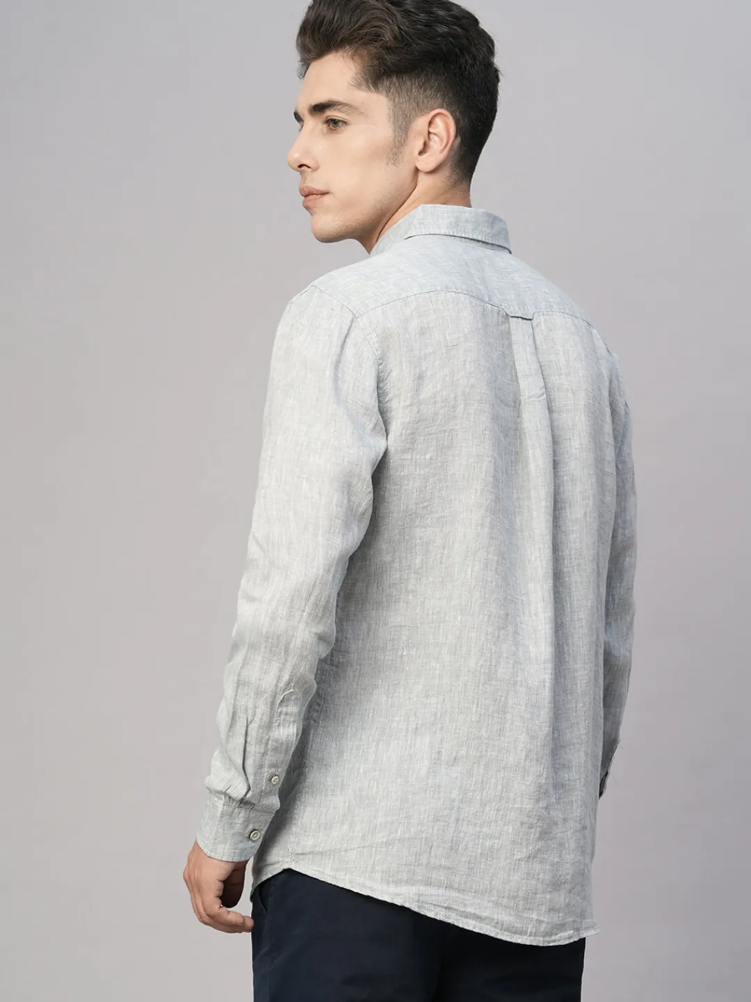 Women Cottonworld 100% Linen Shirts | 100% Linen Shirts^Men's 100% Linen Regular Fit Shirt