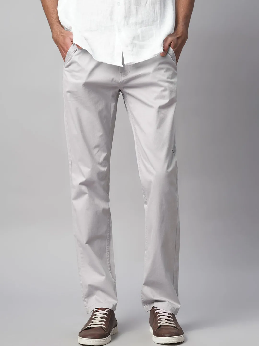 Cottonworld Regular Fit^Men's Cotton Lycra Regular Fit Pant