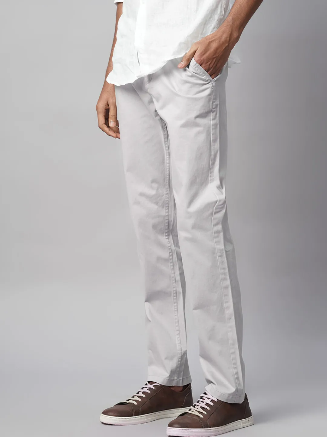 Cottonworld Regular Fit^Men's Cotton Lycra Regular Fit Pant