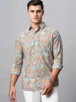 Women Cottonworld Print | Print^Men's Cotton Regular Fit Printed Shirt