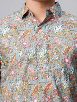 Women Cottonworld Print | Print^Men's Cotton Regular Fit Printed Shirt