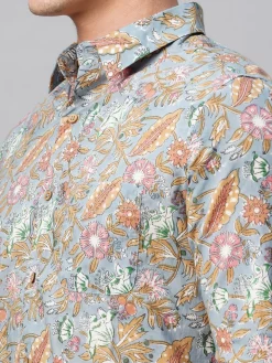 Women Cottonworld Print | Print^Men's Cotton Regular Fit Printed Shirt