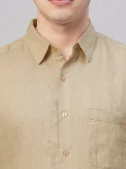 Women Cottonworld 100% Linen Shirts | 100% Linen Shirts^Men's 100% Linen Regular Fit Shirt