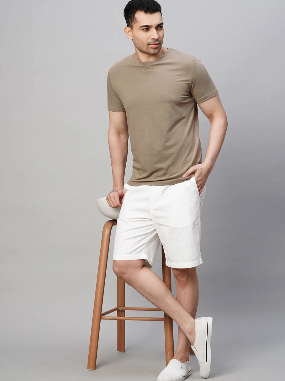 Cottonworld Men | Regular Fit^Men's Cotton Bamboo Elastane Regular Fit Tshirt