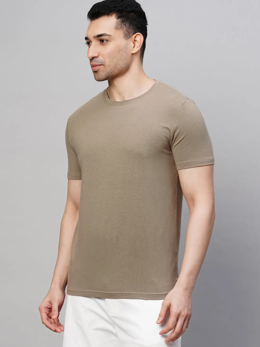 Cottonworld Men | Regular Fit^Men's Cotton Bamboo Elastane Regular Fit Tshirt
