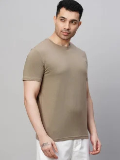 Cottonworld Men | Regular Fit^Men's Cotton Bamboo Elastane Regular Fit Tshirt