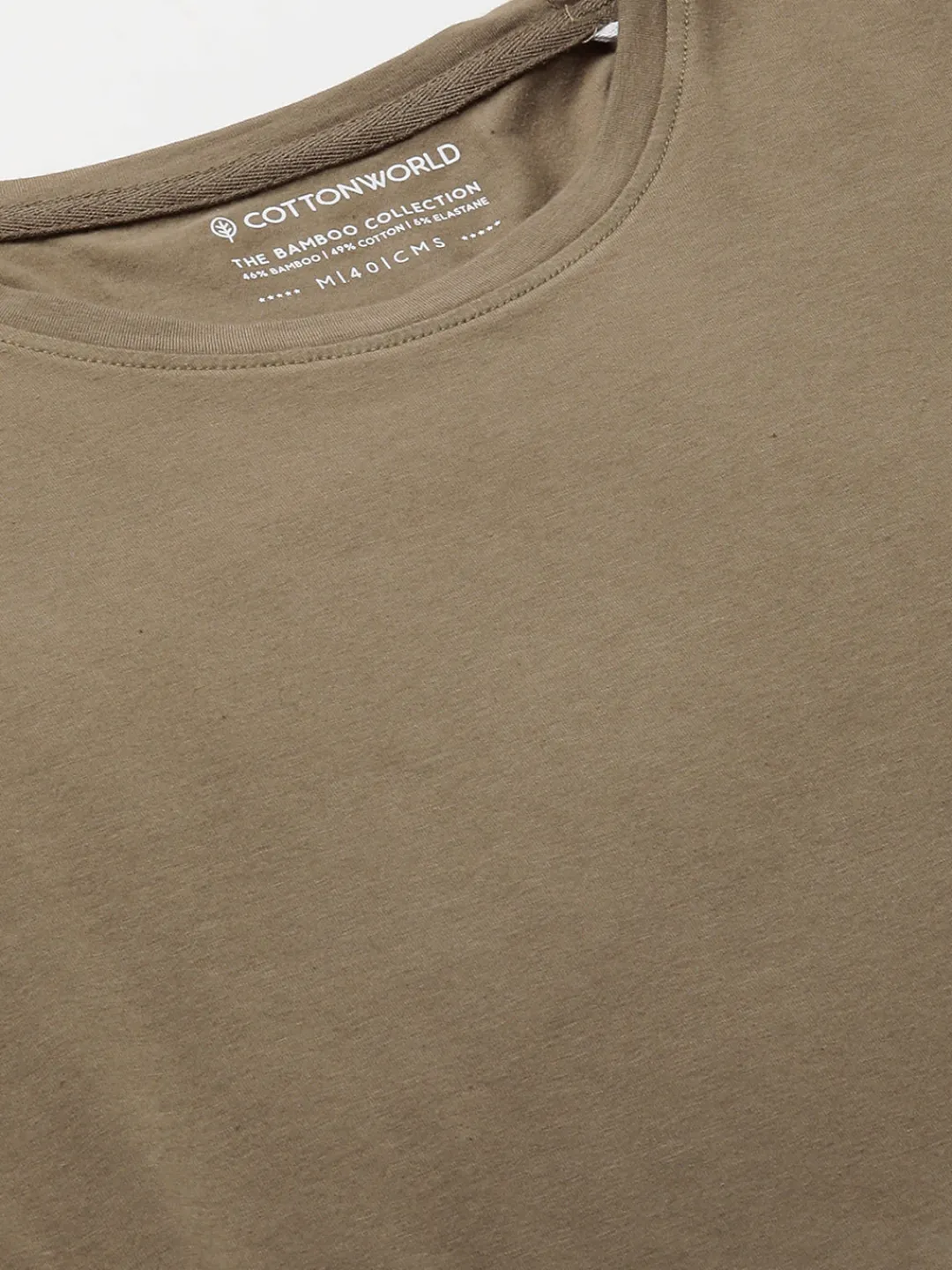 Cottonworld Men | Regular Fit^Men's Cotton Bamboo Elastane Regular Fit Tshirt