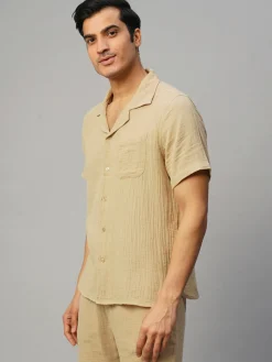 Women Cottonworld Solid | Solid^Men's Cotton Loose Fit Shirt