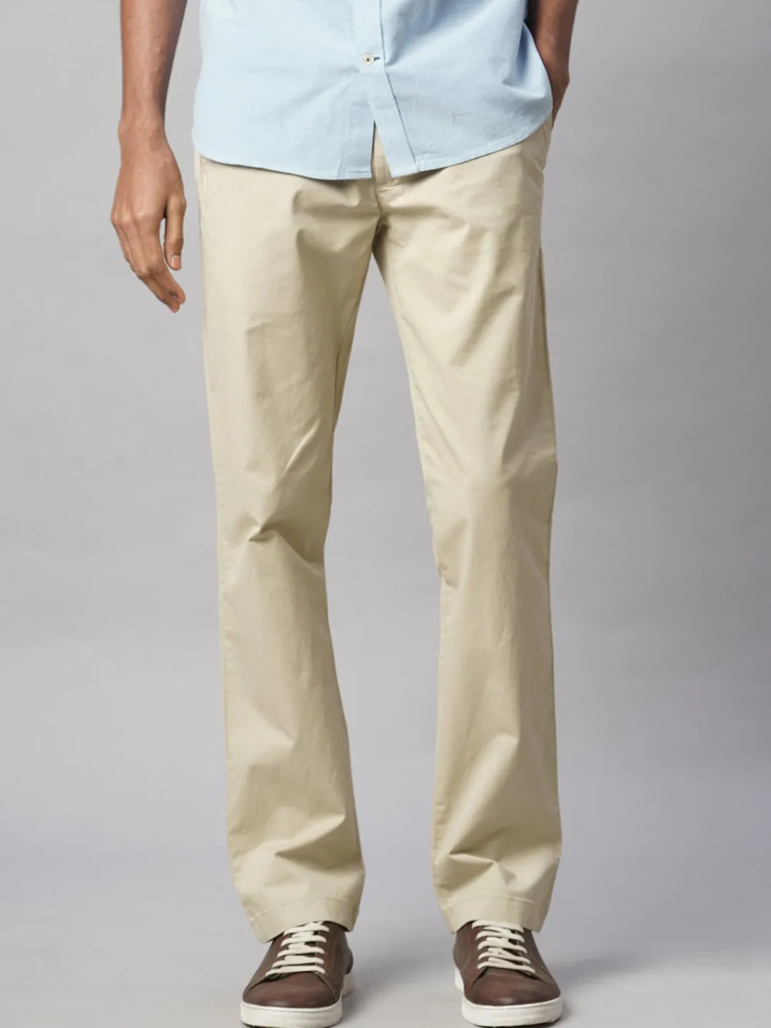 Cottonworld Regular Fit^Men's Cotton Lycra Regular Fit Pant