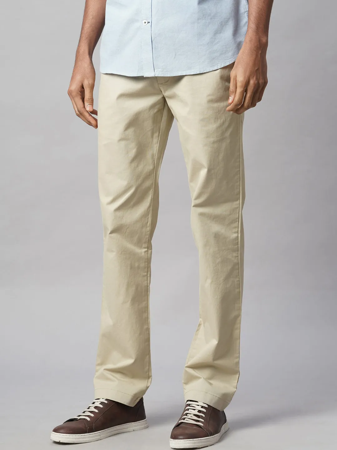 Cottonworld Regular Fit^Men's Cotton Lycra Regular Fit Pant