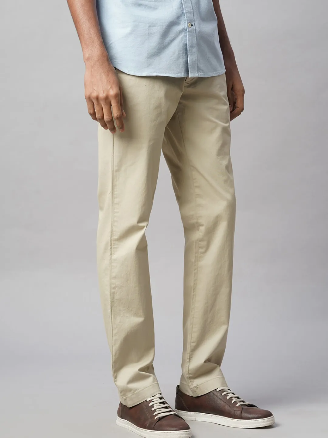 Cottonworld Regular Fit^Men's Cotton Lycra Regular Fit Pant