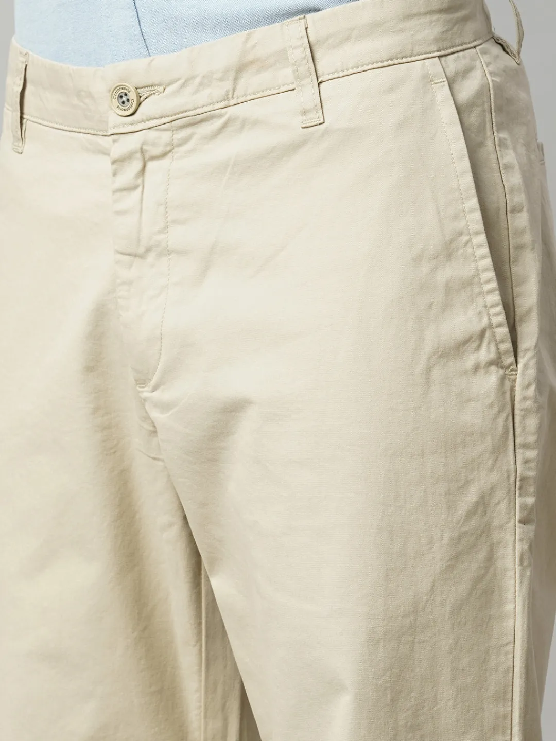 Cottonworld Regular Fit^Men's Cotton Lycra Regular Fit Pant
