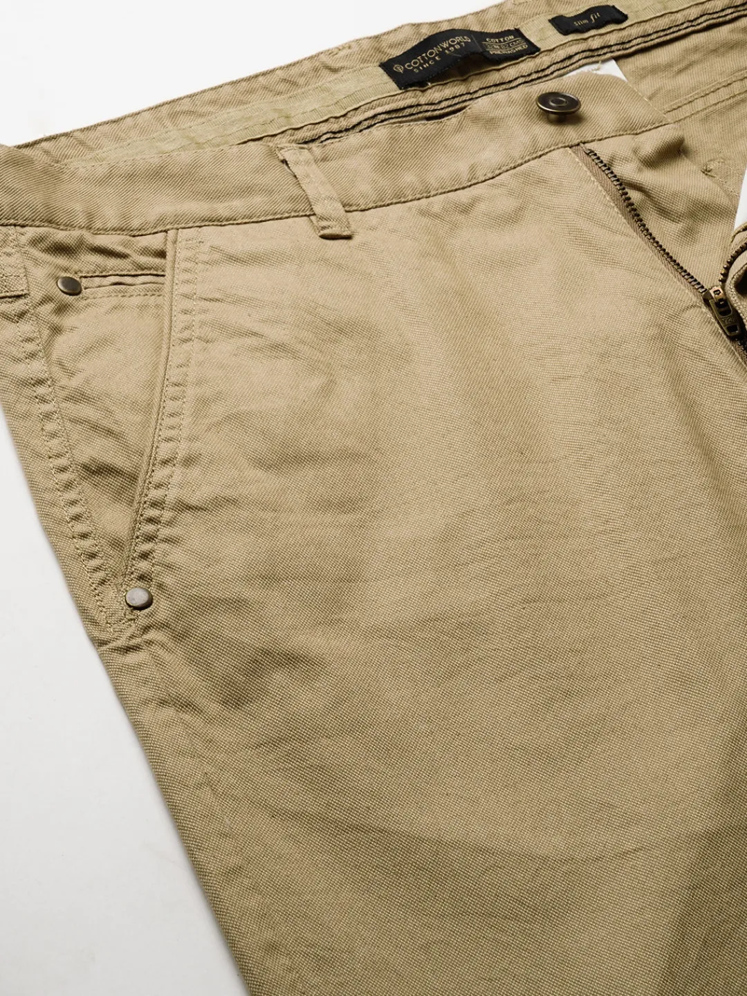 Cottonworld Slim Fit | Casual^Men's Cotton Lycra Slim Fit Pant