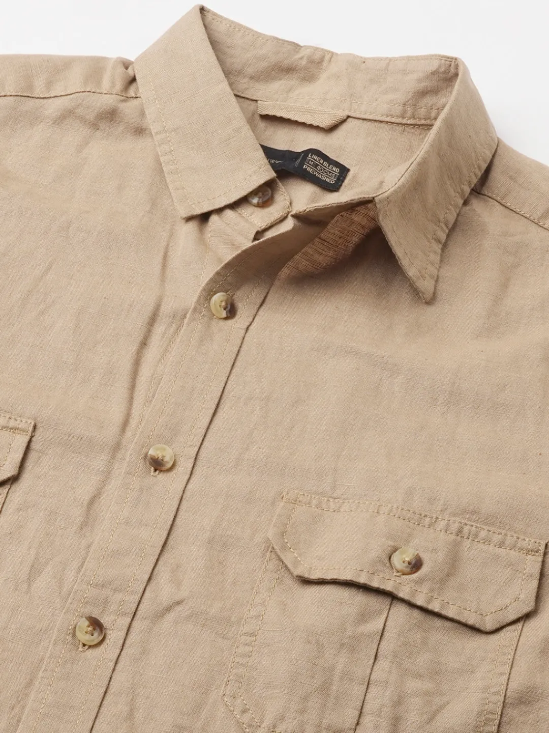 Women Cottonworld Solid | Solid^Men's Linen Cotton Regular Fit Shirt