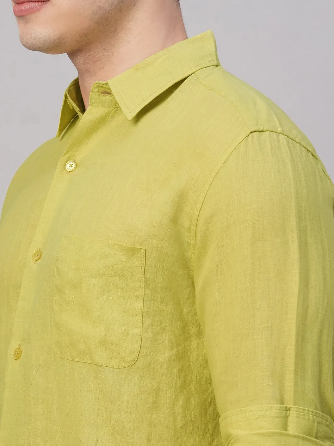 Women Cottonworld 100% Linen Shirts | 100% Linen Shirts^Men's 100% Linen Regular Fit Shirt