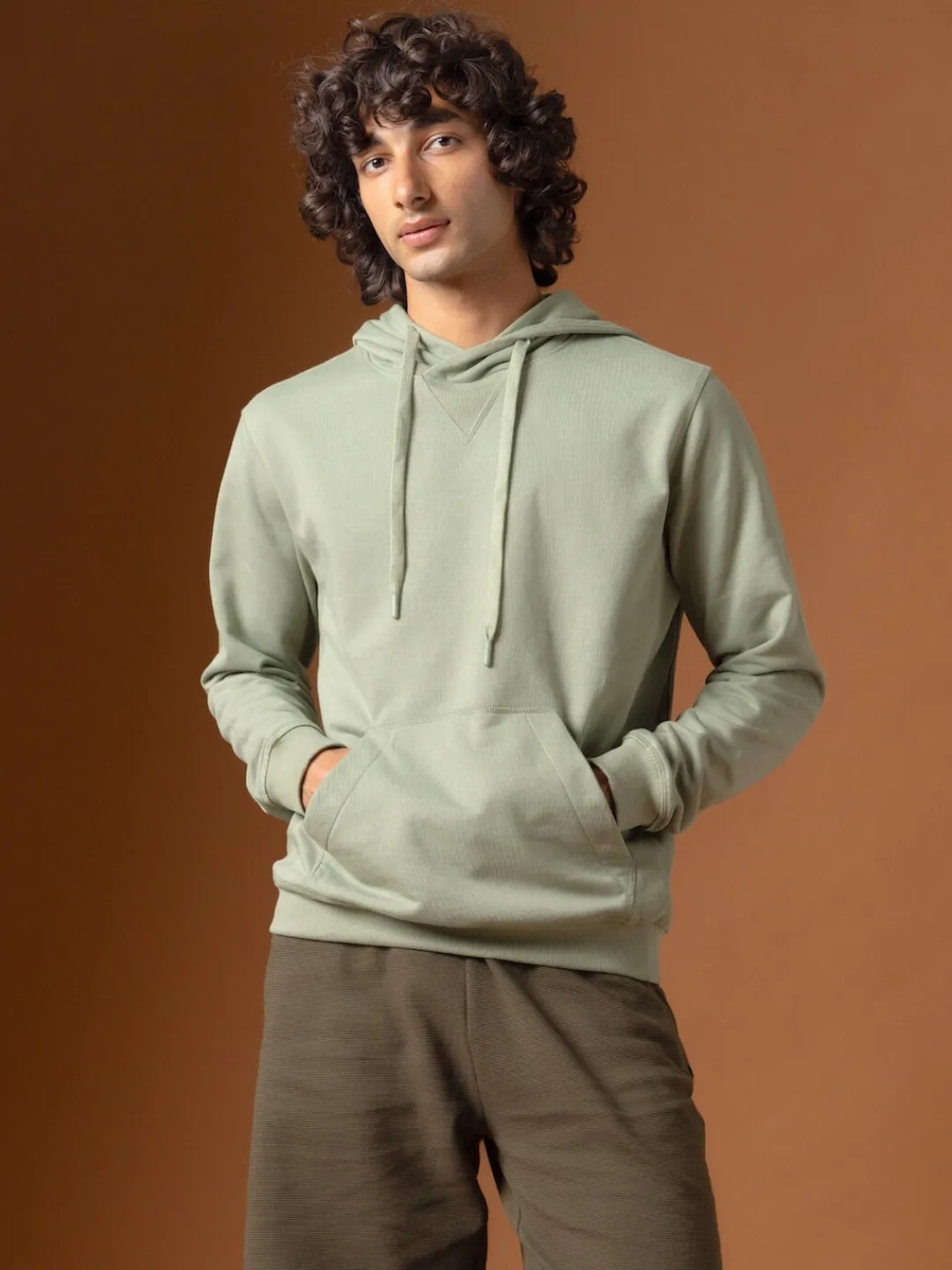 Cottonworld Men | Regular Fit^Men's Organic Cotton Regular Fit Hoodie Sweatshirt