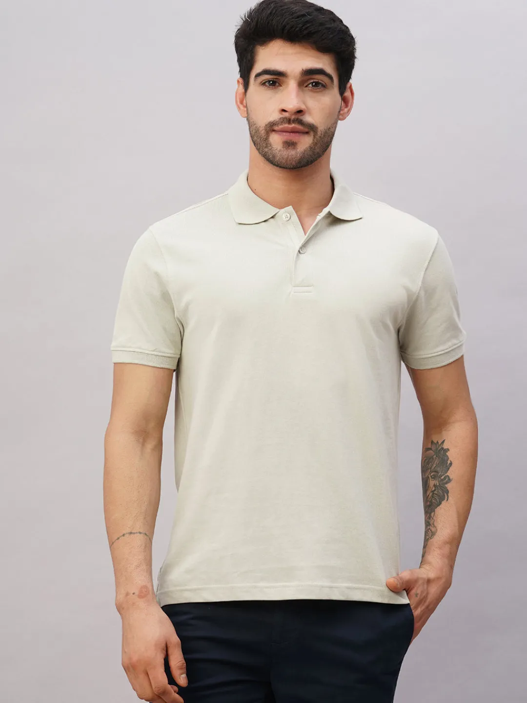 Cottonworld Regular Fit | Polo^Men's Cotton Regular Fit Tshirt