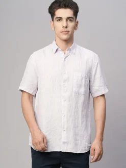 Women Cottonworld 100% Linen Shirts | 100% Linen Shirts^Men's 100% Linen Regular Fit Shirt