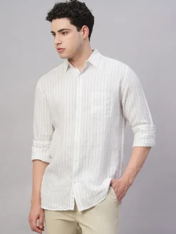 Women Cottonworld 100% Linen Shirts | 100% Linen Shirts^Men's 100% Linen Regular Fit Shirt