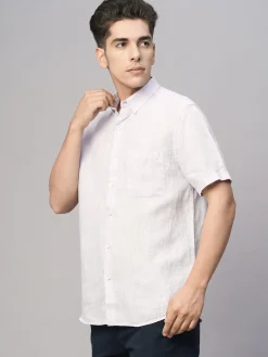 Women Cottonworld 100% Linen Shirts | 100% Linen Shirts^Men's 100% Linen Regular Fit Shirt