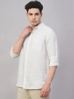 Women Cottonworld 100% Linen Shirts | 100% Linen Shirts^Men's 100% Linen Regular Fit Shirt