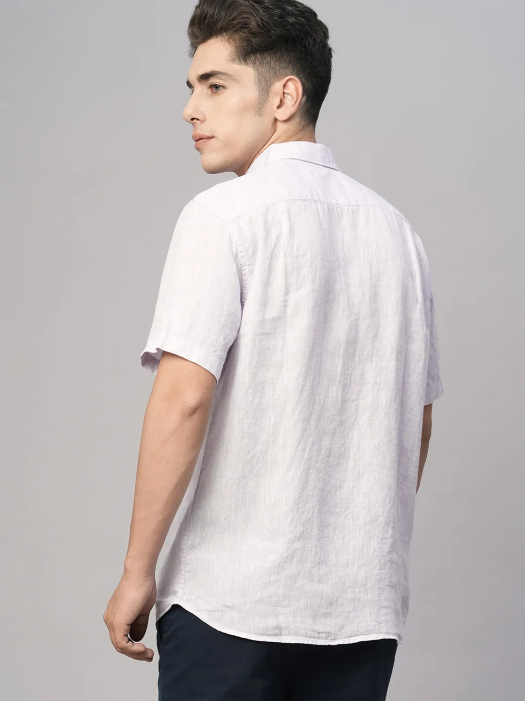 Women Cottonworld 100% Linen Shirts | 100% Linen Shirts^Men's 100% Linen Regular Fit Shirt