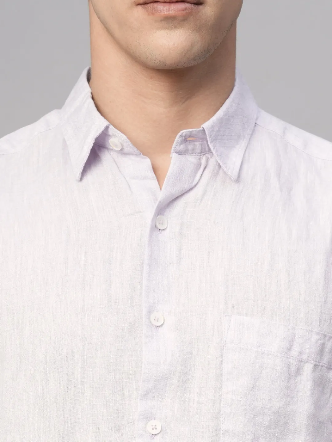 Women Cottonworld 100% Linen Shirts | 100% Linen Shirts^Men's 100% Linen Regular Fit Shirt