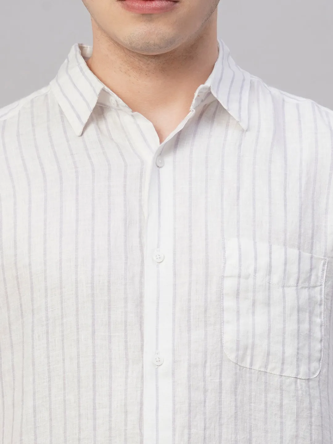 Women Cottonworld 100% Linen Shirts | 100% Linen Shirts^Men's 100% Linen Regular Fit Shirt