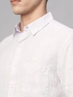 Women Cottonworld 100% Linen Shirts | 100% Linen Shirts^Men's 100% Linen Regular Fit Shirt