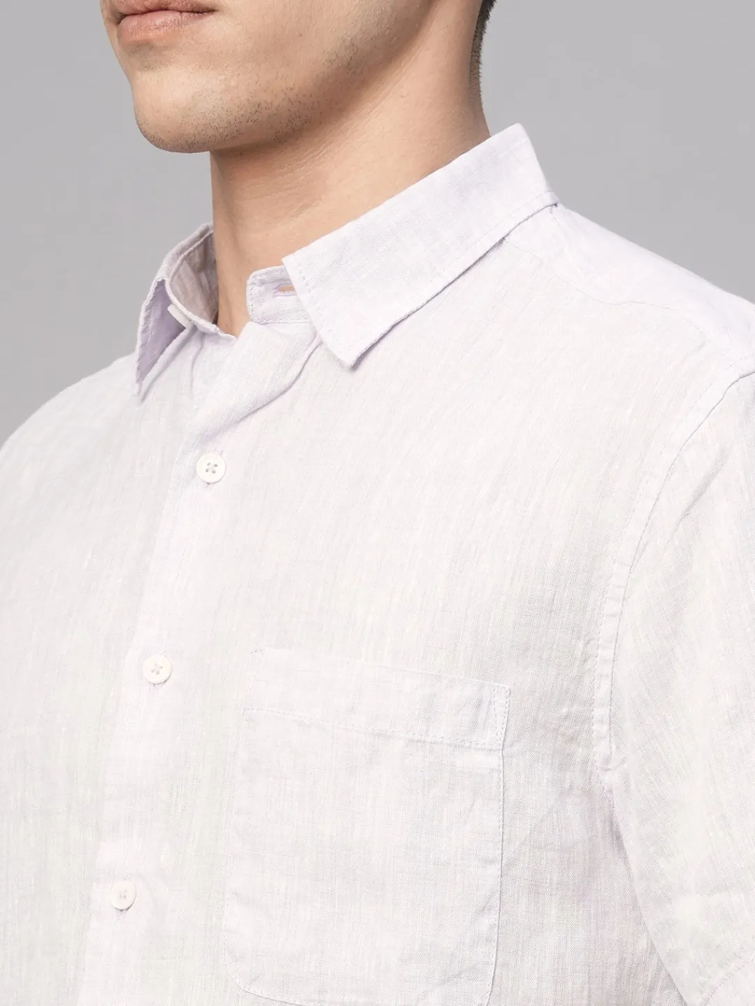 Women Cottonworld 100% Linen Shirts | 100% Linen Shirts^Men's 100% Linen Regular Fit Shirt