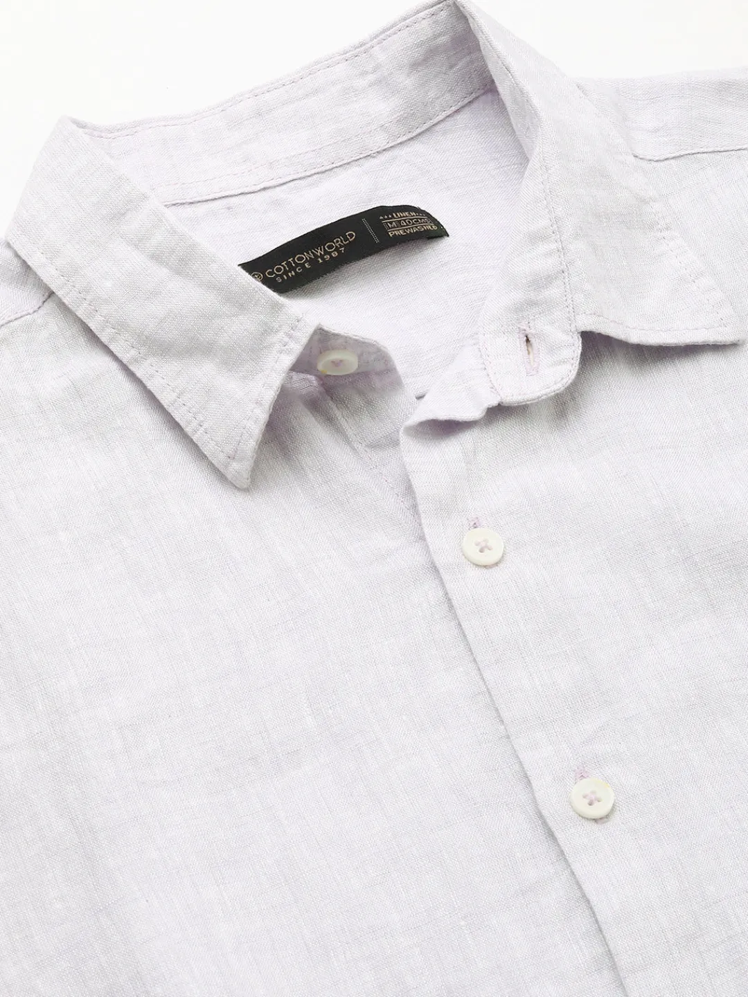Women Cottonworld 100% Linen Shirts | 100% Linen Shirts^Men's 100% Linen Regular Fit Shirt
