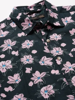 Women Cottonworld Shirts | Shirts^Men's Linen Blend Regular Fit Short Sleeve Printed Shirt
