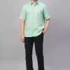 Women Cottonworld 100% Linen Shirts | 100% Linen Shirts^Men's 100% Linen Regular Fit Shirt