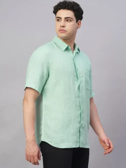 Women Cottonworld 100% Linen Shirts | 100% Linen Shirts^Men's 100% Linen Regular Fit Shirt