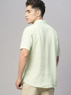 Women Cottonworld 100% Linen Shirts | 100% Linen Shirts^Men's 100% Linen Regular Fit Shirt
