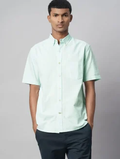 Women Cottonworld Solid | Solid^Men's Oxford 100% Cotton Regular Fit Shirt