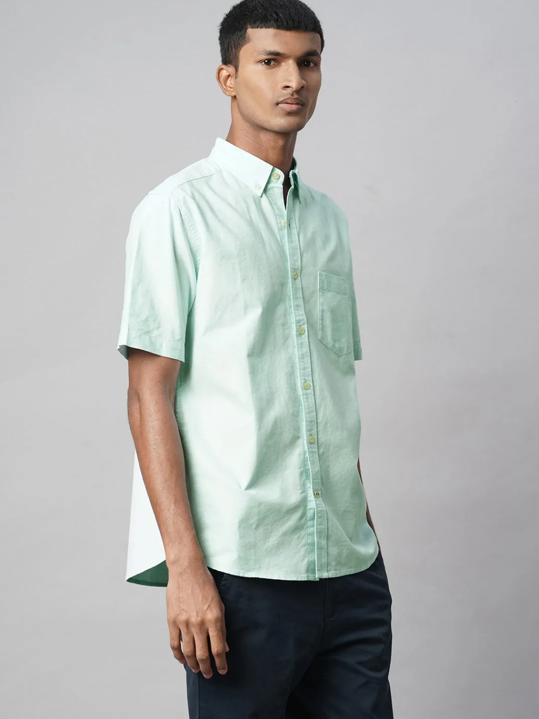 Women Cottonworld Solid | Solid^Men's Oxford 100% Cotton Regular Fit Shirt