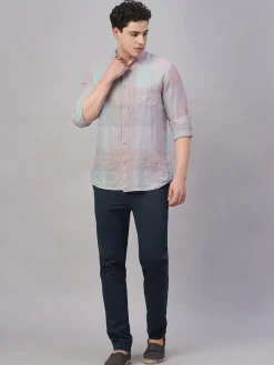 Women Cottonworld 100% Linen Shirts | 100% Linen Shirts^Men's 100% Linen Regular Fit Shirt