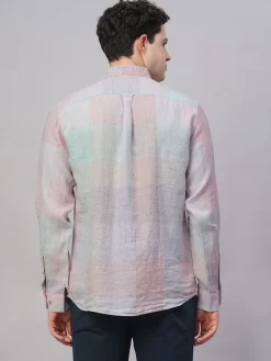 Women Cottonworld 100% Linen Shirts | 100% Linen Shirts^Men's 100% Linen Regular Fit Shirt