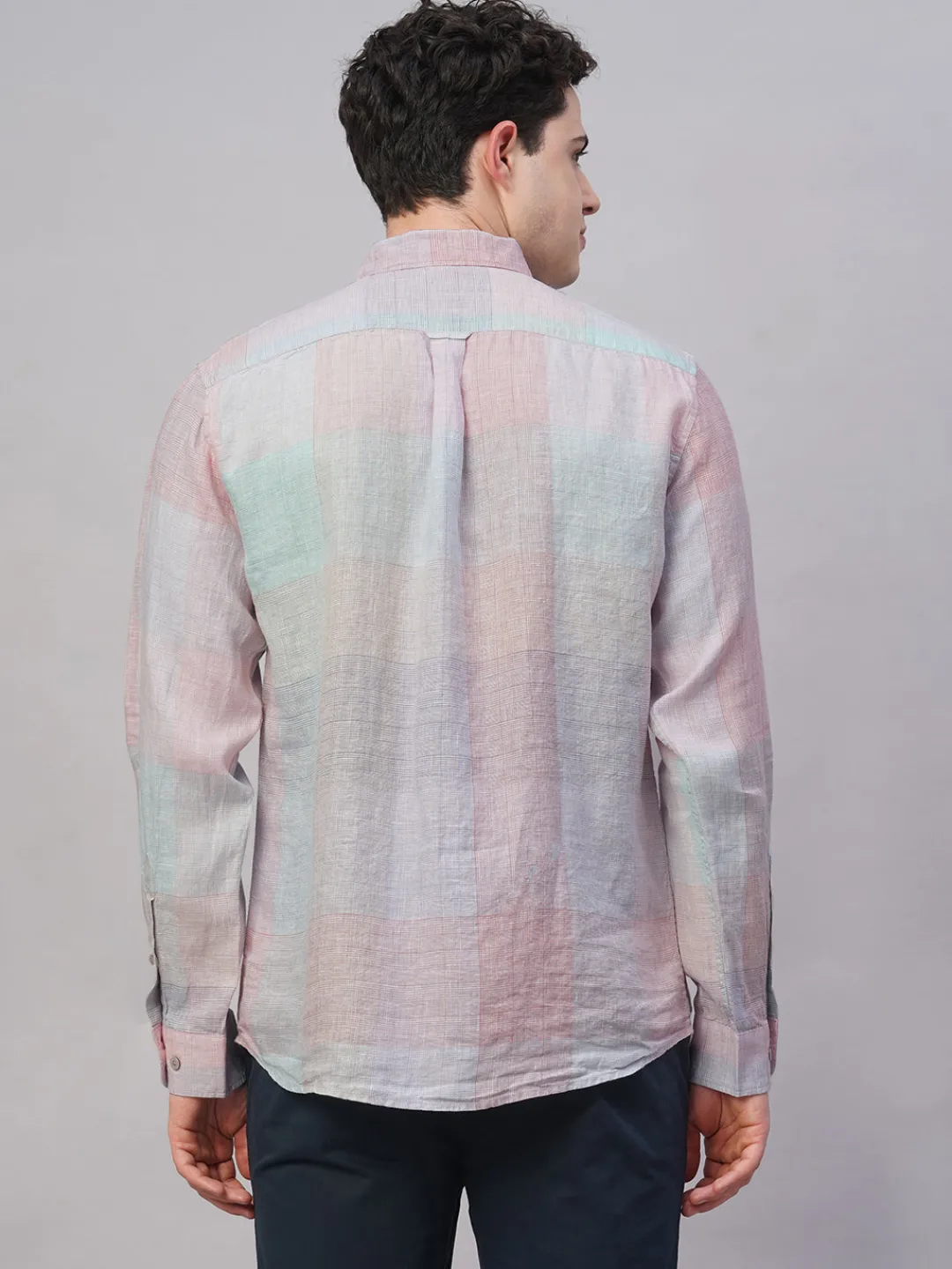 Women Cottonworld 100% Linen Shirts | 100% Linen Shirts^Men's 100% Linen Regular Fit Shirt