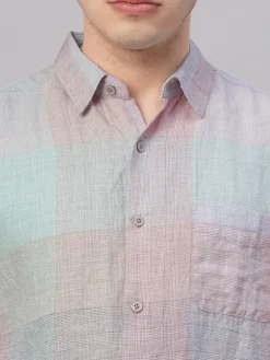 Women Cottonworld 100% Linen Shirts | 100% Linen Shirts^Men's 100% Linen Regular Fit Shirt
