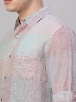 Women Cottonworld 100% Linen Shirts | 100% Linen Shirts^Men's 100% Linen Regular Fit Shirt
