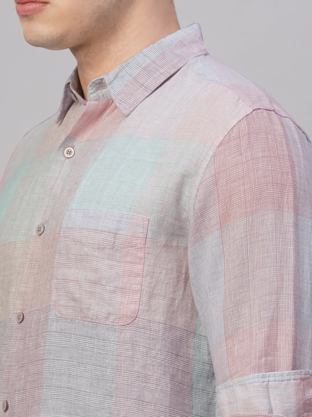 Women Cottonworld 100% Linen Shirts | 100% Linen Shirts^Men's 100% Linen Regular Fit Shirt