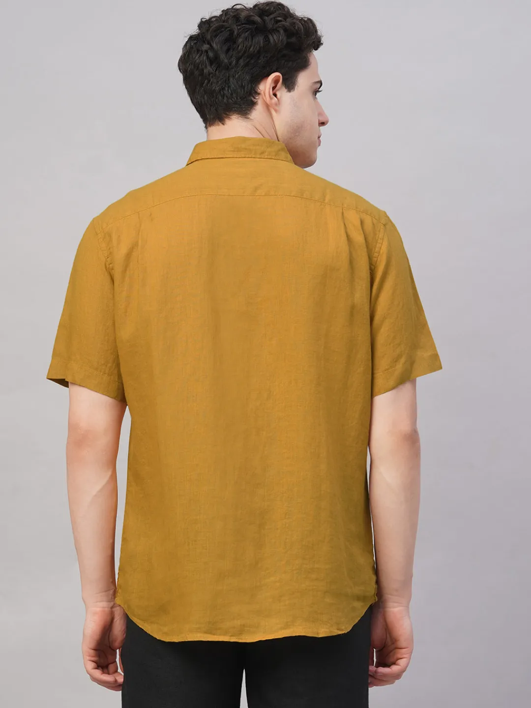 Women Cottonworld 100% Linen Shirts | 100% Linen Shirts^Men's 100% Linen Regular Fit Shirt