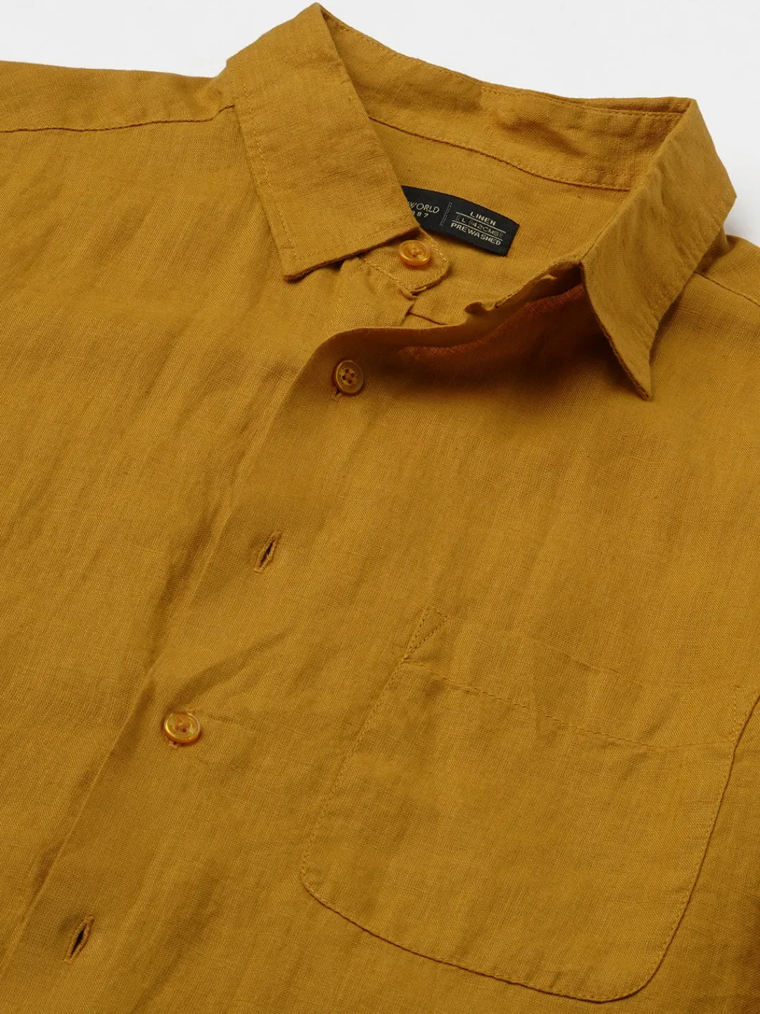 Women Cottonworld 100% Linen Shirts | 100% Linen Shirts^Men's 100% Linen Regular Fit Shirt