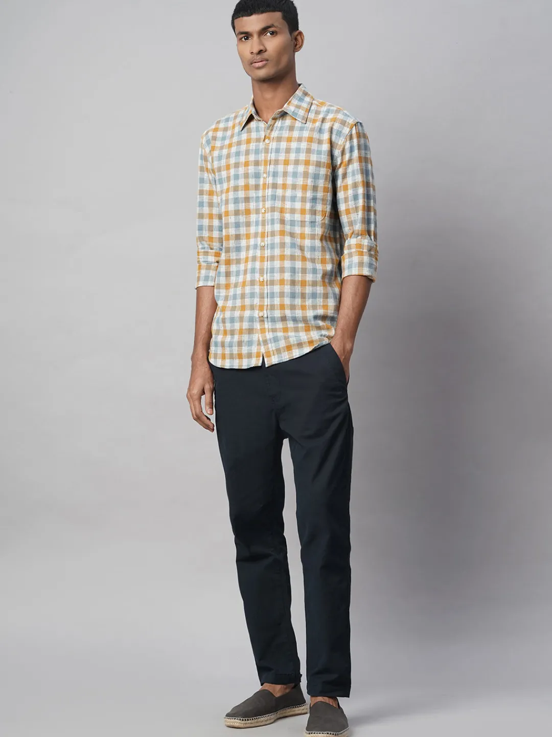 Women Cottonworld Shirts | Shirts^Men's Cotton Linen Regular Fit Shirt