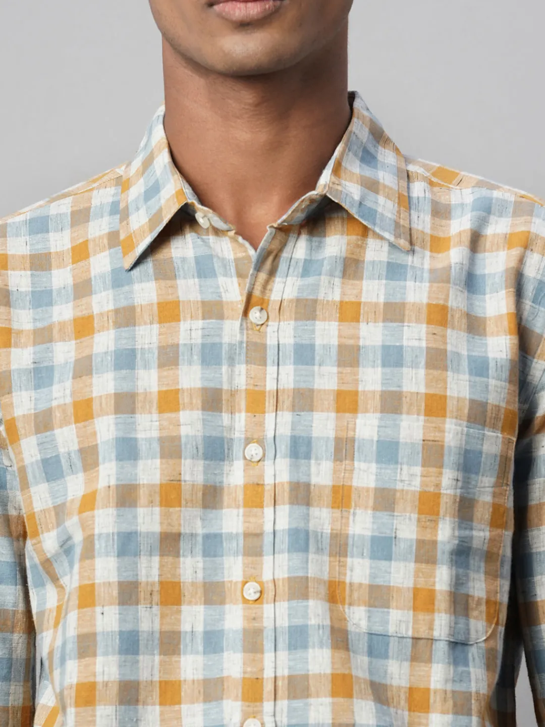 Women Cottonworld Shirts | Shirts^Men's Cotton Linen Regular Fit Shirt