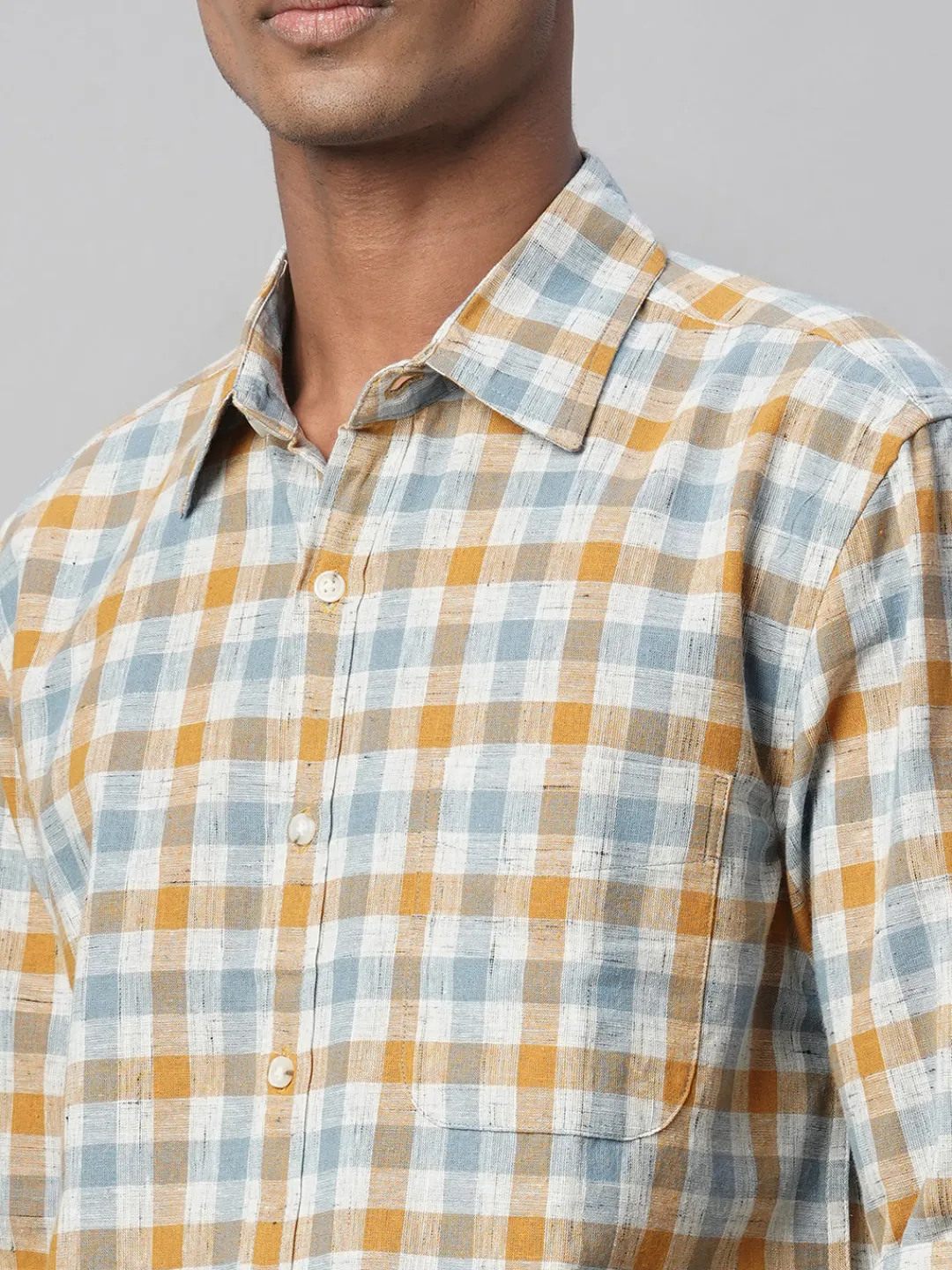 Women Cottonworld Shirts | Shirts^Men's Cotton Linen Regular Fit Shirt