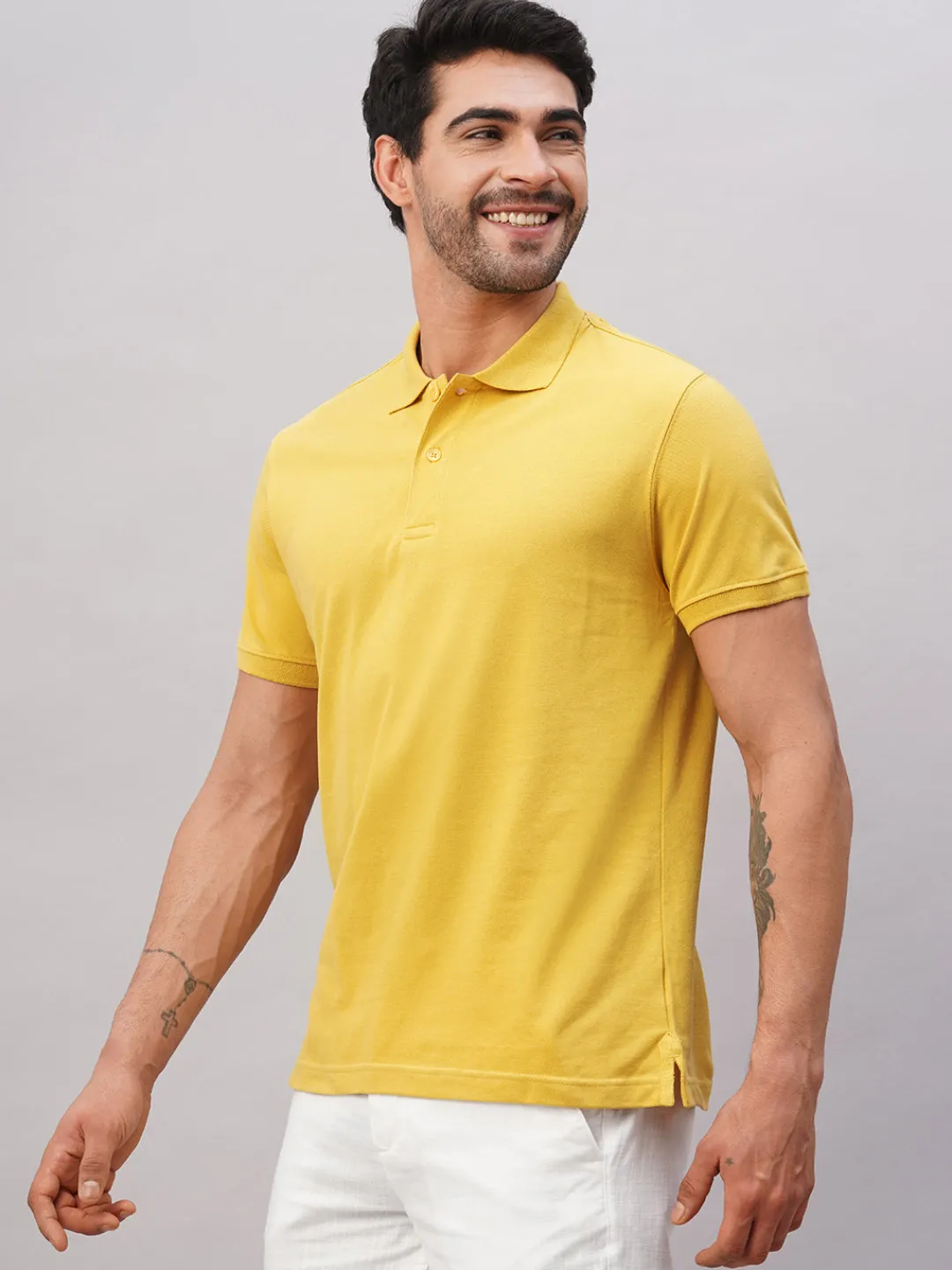 Cottonworld Regular Fit | Polo^Men's Cotton Regular Fit Tshirt