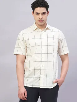 Women Cottonworld Checkered | Checkered^Men's 100% Cotton Regular Fit Shirt